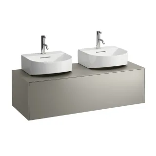 LAUFEN Waschtischunterschrank SONAR f.HWB H816341/2 1175x455 1 Schubl. Ausschn. li Titan, H405454 H4054540340421