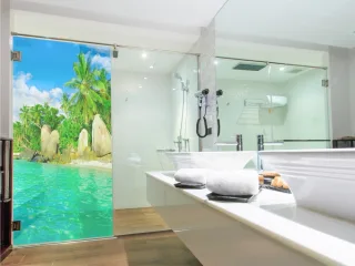 Glas Duschwand mit Motiv bestellen
