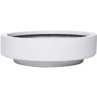 VIVANNO Pflanzschale Fiberglas ESCADA LOW Schale - Weiß Matt (1 St), 30x9 cm