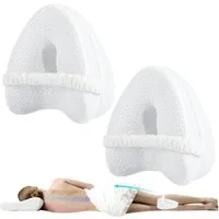 Mutig Balancekissen Kniekissen für Seitenschläfer 2 Stück,Ergonomisches Lagerungskissen, Memory-Schaum für Rücken-/Hüft-/Gelenk- und Ischiasschmerzlinderung
