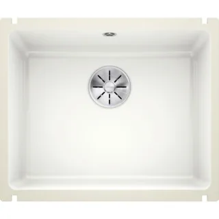 Blanco Subline 500-u Spüle 523733 54,3x45,6cm, PuraPlus kristallweiß glänzend, für Unterbau