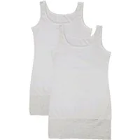 Toker Collection® Longtop Longtop mit elastischer Spitze, 2 Stück = 1 Preis (Packung, 2 Stück) weiche, elastische Spitze