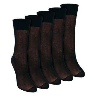 5er-Pack Damen Knöchelsocken 15 Denier Leichte Transparente Socken