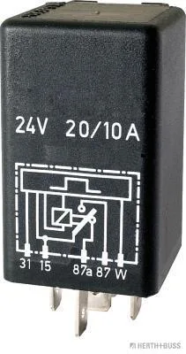 HERTH&BUSS Relais, Kraftstoffpumpe, 24 V, 20 A, 5 pins - 75898345