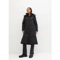 bonprix Steppmantel mit abnehmbarer Kapuze, mit Reißverschlusstaschen, Oversize-Passform