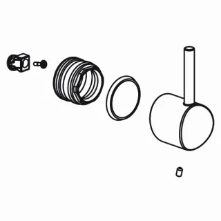 KWC Hebel und Befestigung komplett SYSTEMA, chromeline,535811 535811