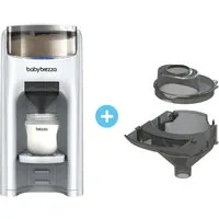 Baby Brezza Babyflaschenwärmer Automatischer Flaschenzubereiter mit 2 Milchpulvertrichtern, mischt Wasser und Milchpulver klumpenfrei per Knopfdruck