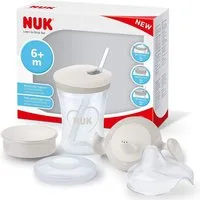 NUK Trinklernbecher NUK Trinklernset Evolution – Timeless Design, BPA-frei, Mitwachsendes 3-in-1-Set
