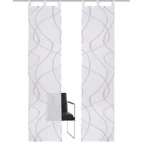OTTO home Schiebegardine Bene (2 St), Schlaufen, transparent, Polyester, Inkl. Beschwerungsstange, transparent, glatt, gemustert