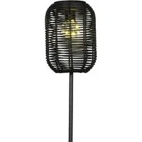 Posiwio Tischleuchte Solar-Windlicht BALI schwarz D13cm Gartenstecker Outdoor Solarlampe Ba