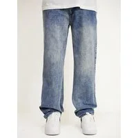 DADA Supreme Regular-fit-Jeans Baggy Denim Coin-Print auf der Gesäßtasche für Herren Baumwolle bedruckt atmungsaktiv Reißverschluss modisch-Style