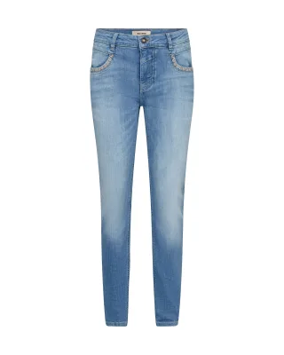 MOS MOSH - MMNaomi Salute Emb. Jeans mid blue - Gr. - 30