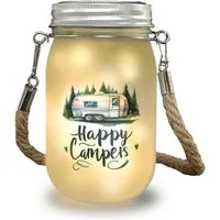 speecheese Dekolicht Happy Campers Wohnwagen Solarlicht