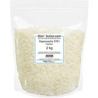 DistrEbution Bastelnaturmaterial Rapswachs Kerzenwachs 5761 in Pastillen 1-25kg Kerzen gießen, Duftkerzen