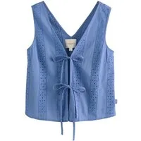 LAURA ASHLEY Blusentop Laura Ashley Strand-Trägertop mit Lochstickerei (1-tlg)