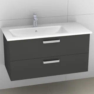 Artiqua 414 Waschtischunterschrank für Venticello 4134L1, 4134L3 Anthrazit Hochglanz, 414-WU2L-V108- 414-WU2L-V108-7015-51