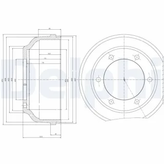 Delphi BREMSTROMMEL Ford Transit 2,0 2,3 2,4 BF467