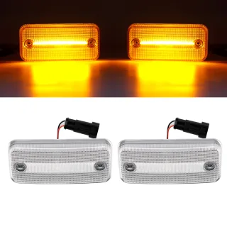 2x LED Seitenmarkierungsleuchten Seitenmarkierungs Leuchten Seitenbegrenzungsleuchten in Silber SET für Iveco Daily ab 1997-2019