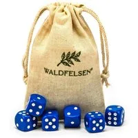 Waldfelsen Spiel – 2-50 Stk Standard Spielwürfel 16 mm Acrylwürfel Würfel bunt, Spielmaterial, Verschiedene Farben