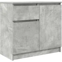 vidaXL Sideboard Sideboard mit Schublade Betongrau 71x35x65 cm Holzwerkstoff (1 St)