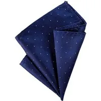 DonDon Einstecktuch DonDon Herren Hanky mit silbernen Punkten, (Packung, 1-St. Packung), zum Falten, Seidenlook