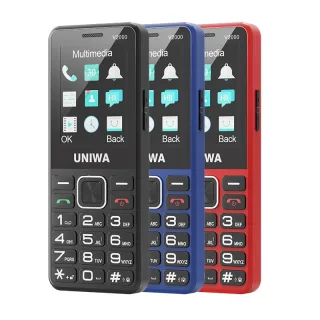 UNIWA V2000 Mini 2.4-inch Dual SIM Dual Standby 1700mAh FM Big Buttons Built-in HAC Earpiece 1000+ Phonebooks SOS Call B