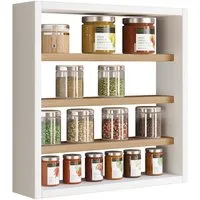 VCM Hängeschrank Holz Wandregal Gewürzregal Regal Küche Esaldi S (1-St) VCM Küchenregal Esaldi 40x40x10 cm Holzwerkstoff