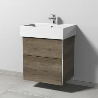 Sanipa 3way Waschtischunterbau zu Duravit Vero Air Waschtisch mit 2 Auszügen, Eiche-Nebraska BR43337