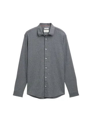 Tom Tailor - Slim Fit Hemd mit Stretch navy squared structure - Gr. - XL