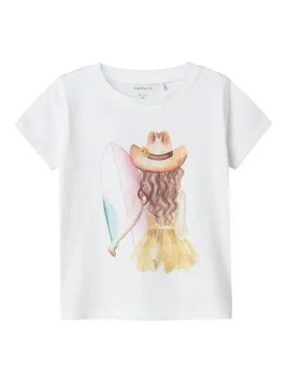 NAME IT - NMFHATTIE SS TOP BOX bright white - Gr. - 92