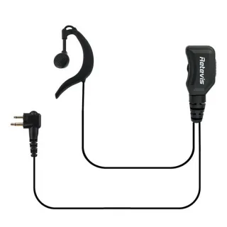 Retevis EEM001 Walkie Talkie Earhook Adjustable Volume M-type Double Pin Compatible with Motorola GP2000 GP300 GP68 GP88