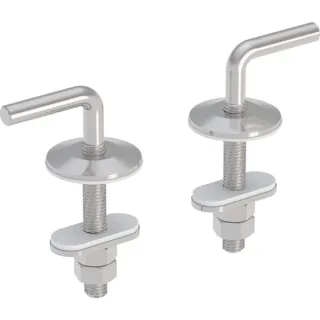 Geberit Set Scharniere für WC-Sitz Befestigung von unten, Edelstahl, 598051000 598051000