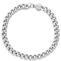 Kim Johanson Armband Herren, Panzerkette 6 mm, aus Edelstahl, 19-21 cm, zeitlos & robust