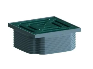 Dallmer Aufsatz DallDrain Pure, graublau, 100 x 100 mm, 518057 518057