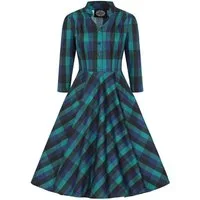 Hearts & Roses London A-Linien-Kleid Louisa Check Retro Vintage Fit-N-Flare 50er