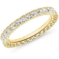Unique Goldring Unique Damenring aus 8-karätigem Gold mit Zirkonia (Größe: 52mm)