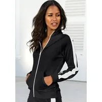 Bench. Loungewear Sweatjacke mit Seitenstreifen und Stehkragen, Home- und Loungewear Serie