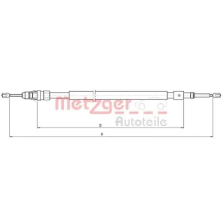 Metzger Handbremsseil hinten Citroen C2 Peugeot 1007