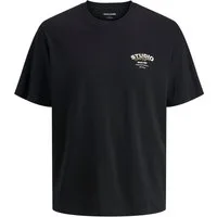 Jack & Jones Rundhalsshirt Jack&Jones T-Shirt schwarz Übergrößen JJYUKI