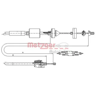 Metzger Kupplungsseil Renault Clio Kangoo Thalia