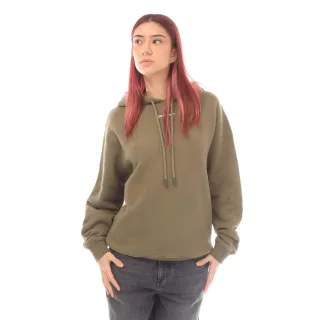 Damen Off-White Flock Chine Blumen Pfeil Hoodie in Grün