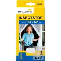 SCHELLENBERG Insektenschutz-Vorhang Fliegengitter für Balkontüren und Terrassentüren, (Set, 1-St), ohne bohren, 140 x 240 cm in weiß und anthrazit