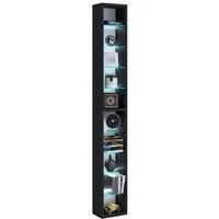VCM Standregal Holz CD DVD Stand Aufbewahrung Regal Rasato XL, 1-tlg., VCM Standregal Rasato 155x21x14 cm Holzwerkstoff, Glas