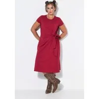 Studio Untold Midikleid Midi-Jerseykleid A-Line Drapierung mit Bindeband