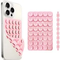 HS.SUPPLY Handy-Halterung Doppelseitiger Silikon-Handyhalter mit Saugnäpfen für iPhone & Android