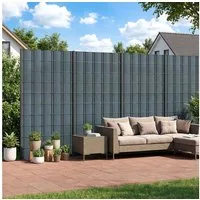 Outsunny Sichtschutzstreifen mit Befestigungsclips, (wasserdichter Sichtschutz, 4-St., UV-beständiger Sichtschutz), für Garten Terrasse, 140 m x 19 cm Grau