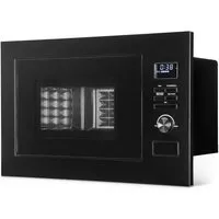 BOMANN Einbau-Mikrowelle MWG 3001 H EB schwarz, Einbaumikrowelle mit Grill und Heißluft, 60cm