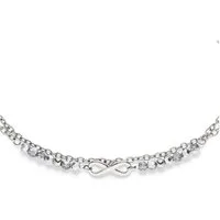 s.Oliver Fußkette Infinity Beads, Unendlichkeitsschleife, mit Kristallstein