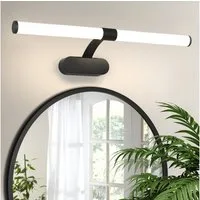 Nettlife LED Spiegelleuchte Zimmer 4000K Spiegellampe Schwarz/Weiß, LED fest integriert, Neutralweiß, Geeignet für