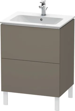 Duravit L-Cube Waschtischunterbau bodenstehend Flanell Grau Seidenmatt 620x481x704 mm - LC662509090 LC662509090
